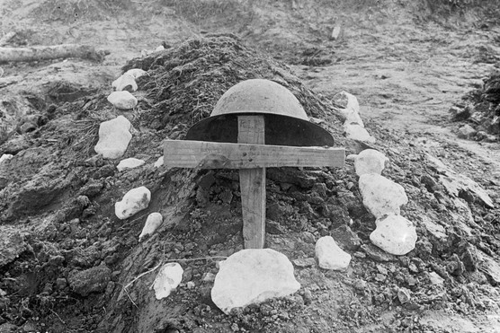Grave of a fallen soldier in World War I