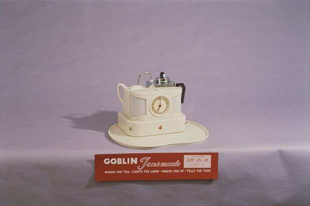 A deluxe model D.25B Goblin Teasmade, an automatic tea-making machine, circa 1966.