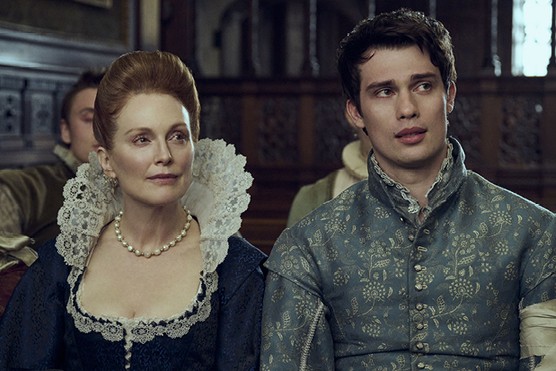 Mary and George Villiers, played by Julianne Moore and Nicholas Galitzine