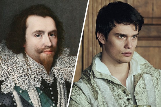 The real George Villiers, 1st Duke of Buckingham, and Nicholas Galitzine as George Villiers
